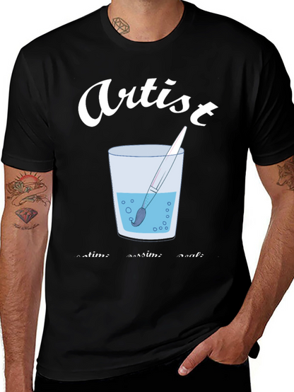 Artist Brush in Water T-Shirt - Creative Expression