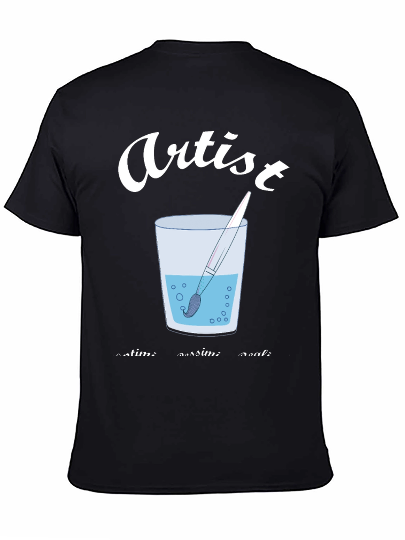 Artist Brush in Water T-Shirt - Creative Expression