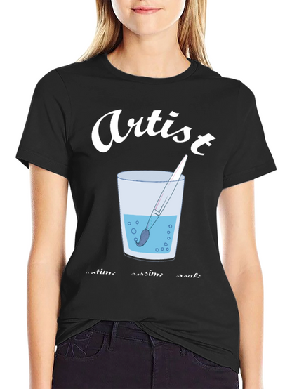 Artist Brush in Water T-Shirt - Creative Expression