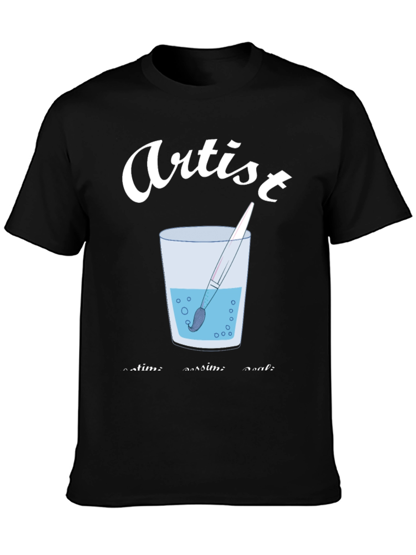 Artist Brush in Water T-Shirt - Creative Expression