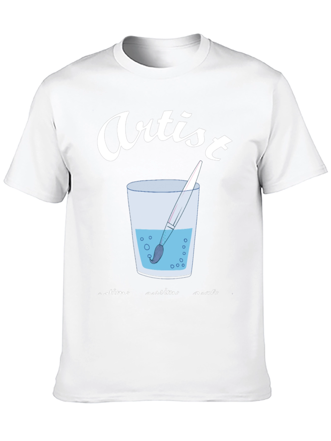 Artist Brush in Water T-Shirt - Creative Expression