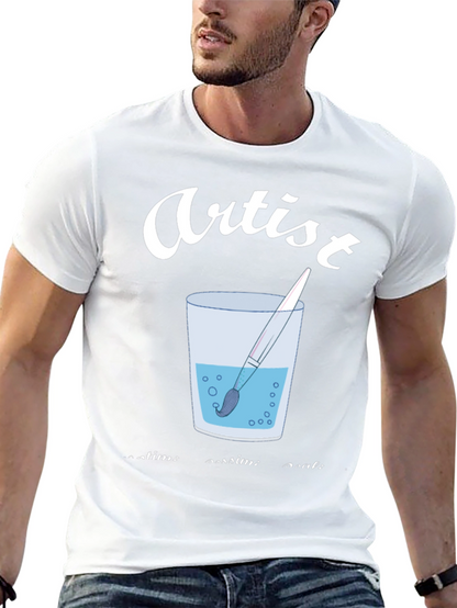Artist Brush in Water T-Shirt - Creative Expression