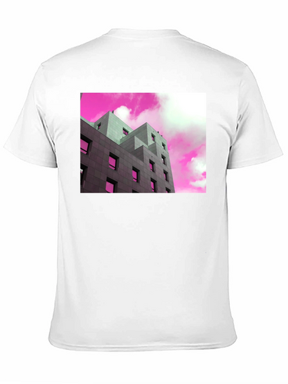 Modern Building Graphic Tee - Trendy Urban Style T-Shirt