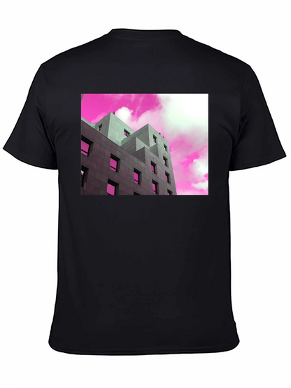 Modern Building Graphic Tee - Trendy Urban Style T-Shirt