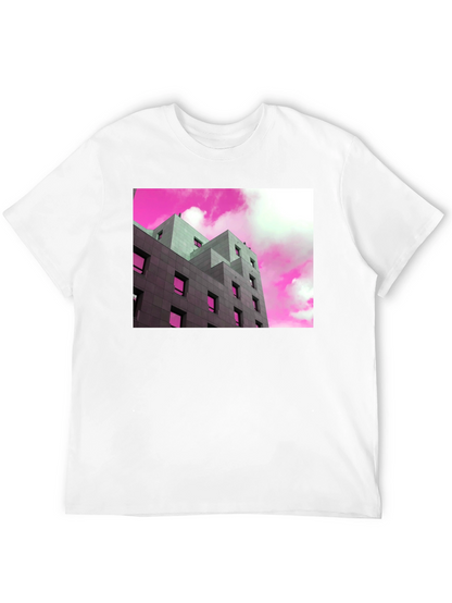 Modern Building Graphic Tee - Trendy Urban Style T-Shirt