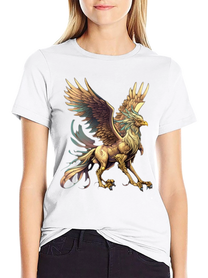 Mythical Griffin Graphic Tee - Black Cotton T-Shirt