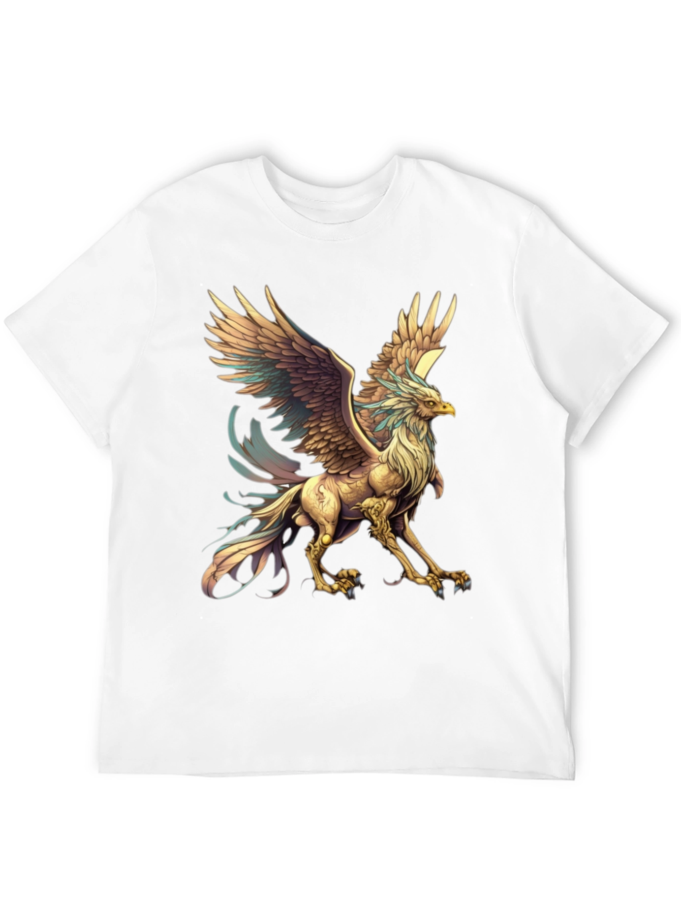 Mythical Griffin Graphic Tee - Black Cotton T-Shirt