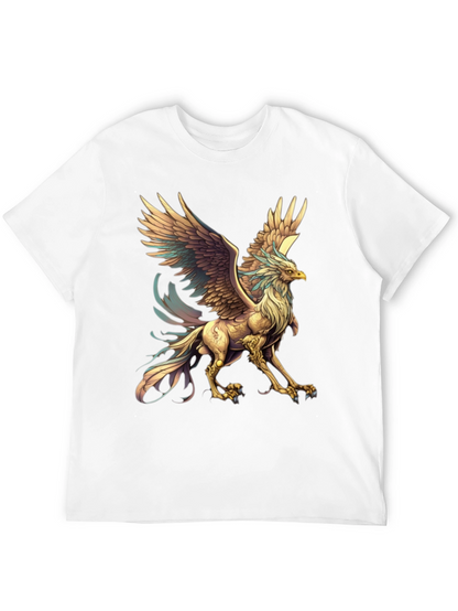Mythical Griffin Graphic Tee - Black Cotton T-Shirt