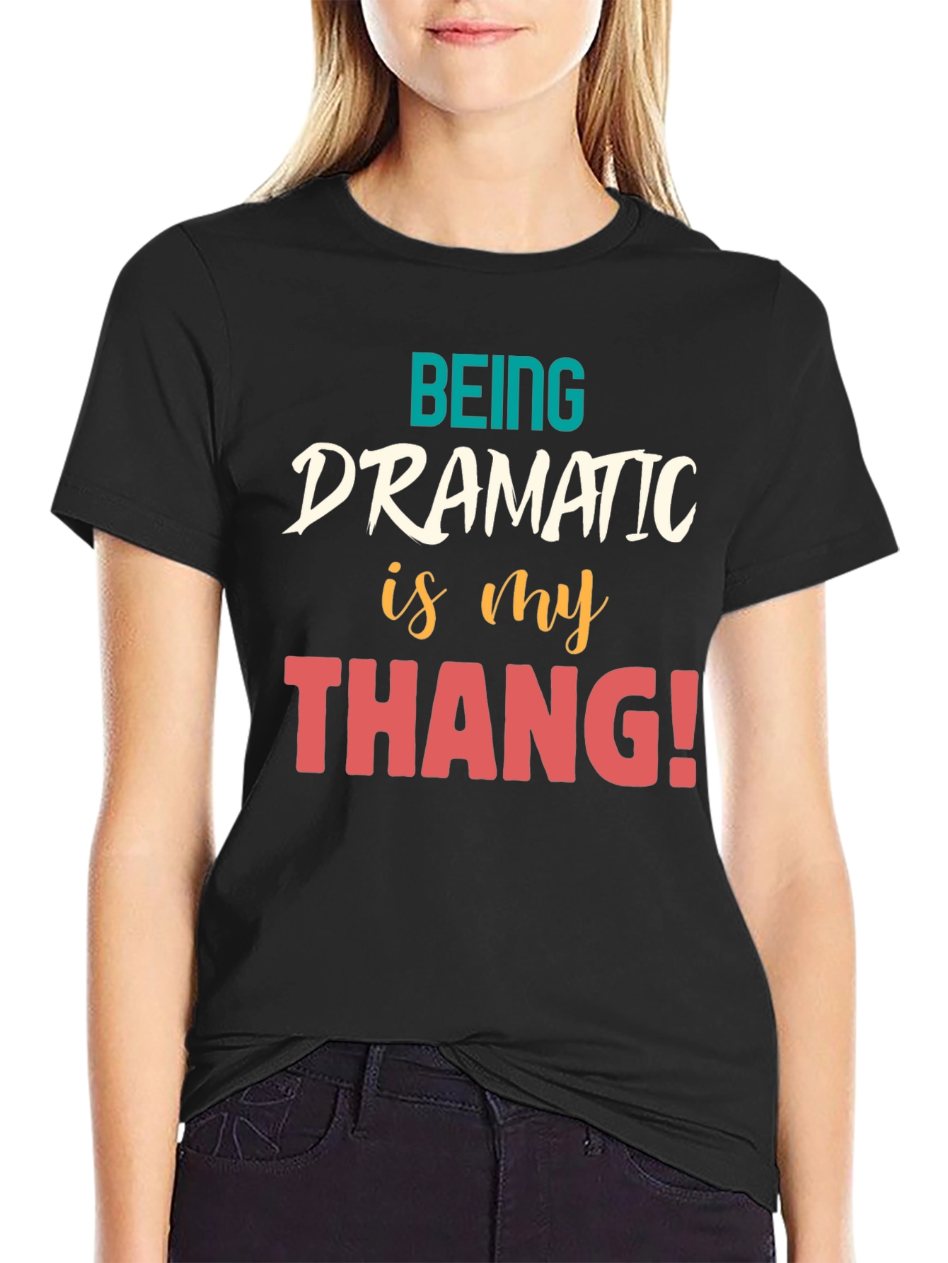 Dramatic Thang Graphic Tee - Black