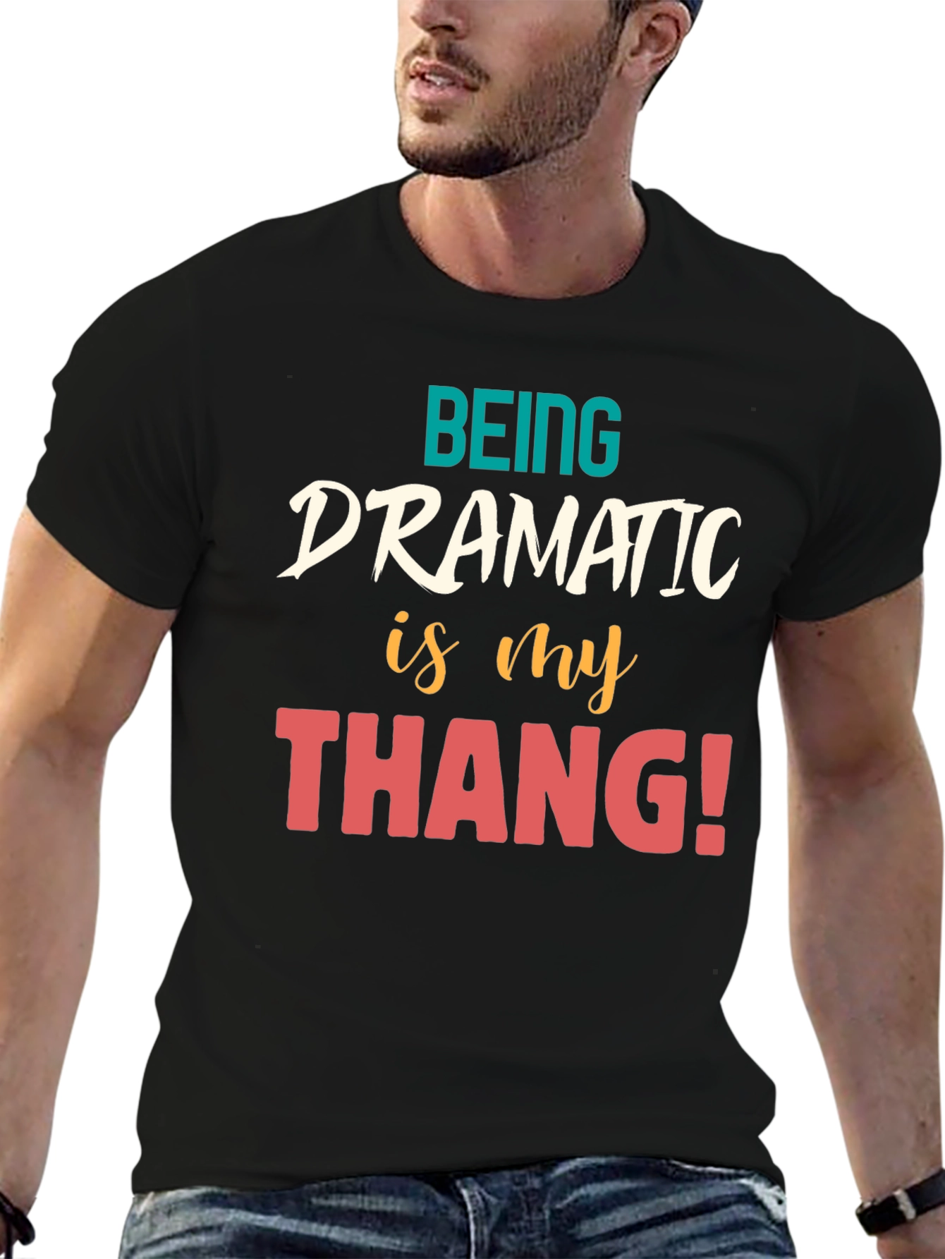 Dramatic Thang Graphic Tee - Black