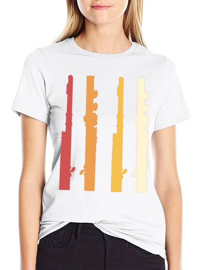 Retro Flute Musician T-Shirt