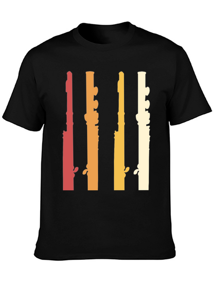 Retro Flute Musician T-Shirt