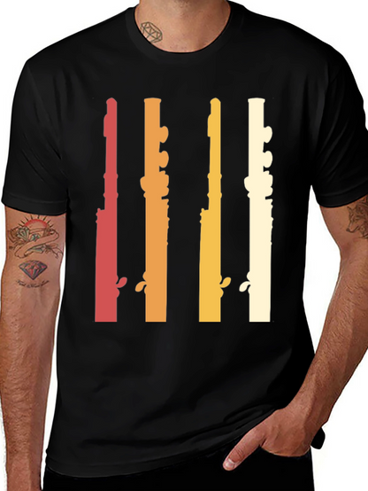 Retro Flute Musician T-Shirt