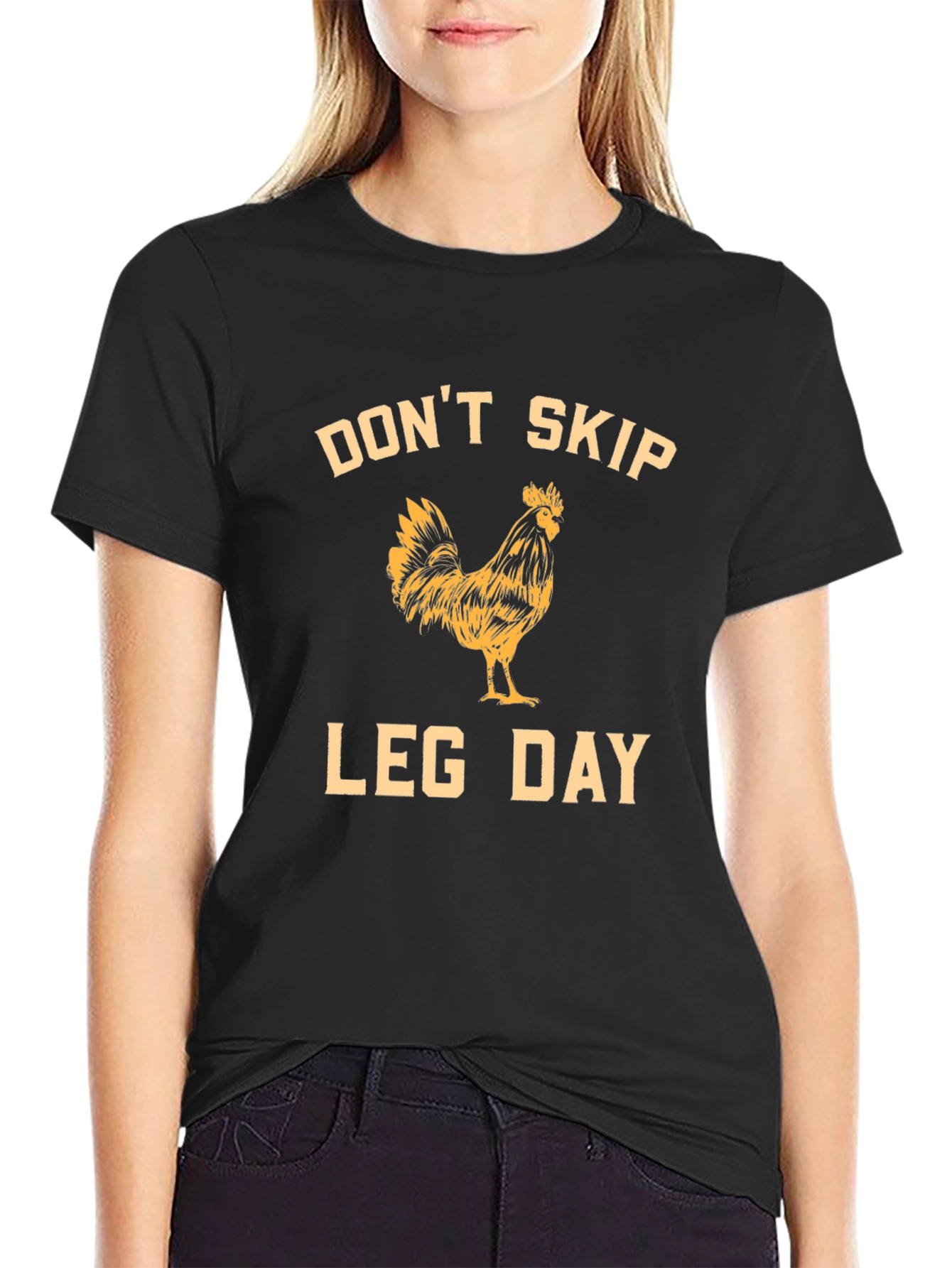 Dont Skip Leg Day Rooster Graphic T-Shirt