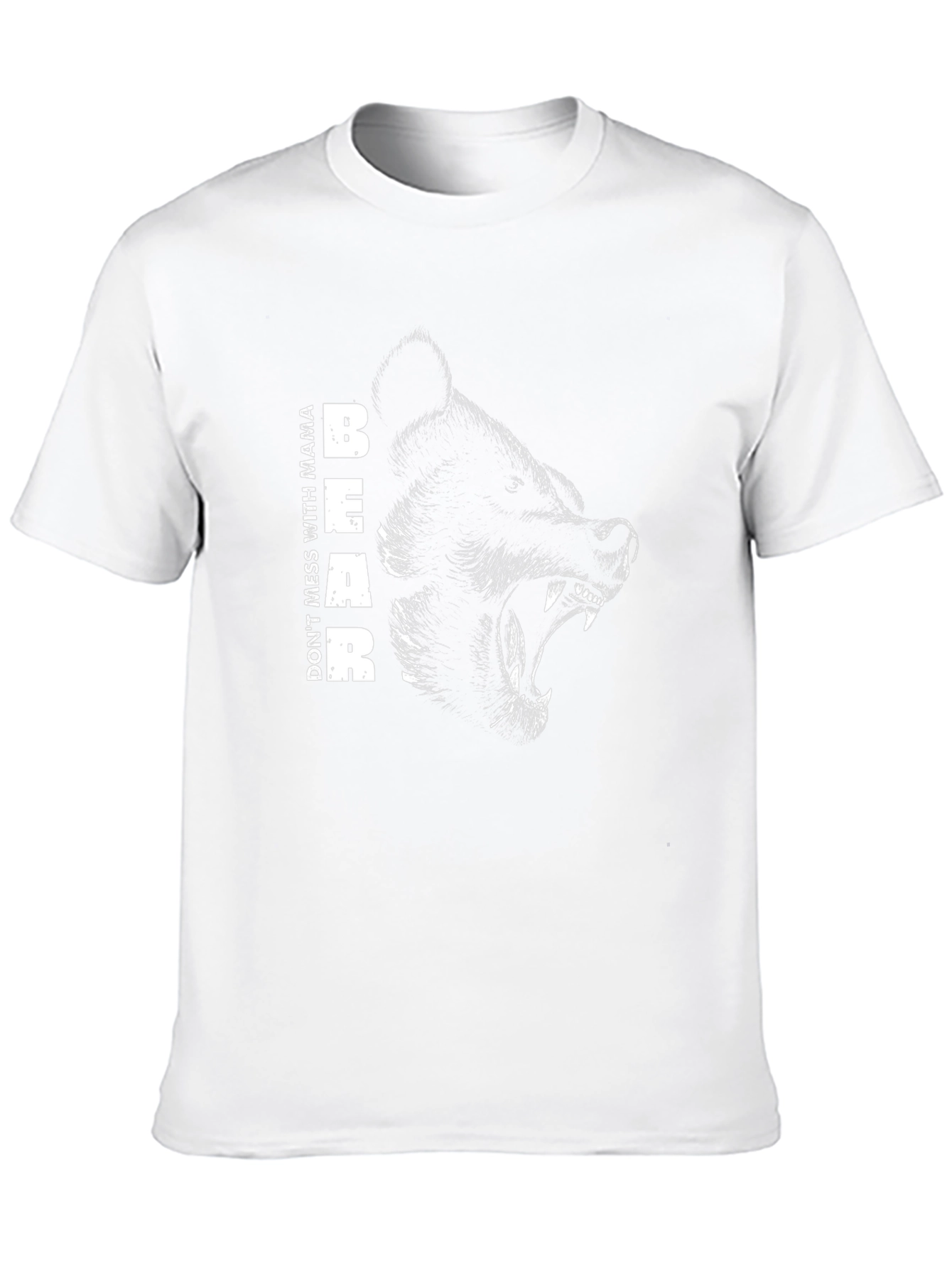 Mama Bear Graphic Tee - Black Cotton T-Shirt