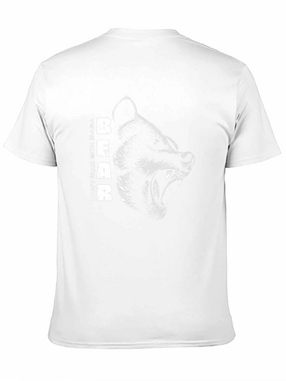 Mama Bear Graphic Tee - Black Cotton T-Shirt