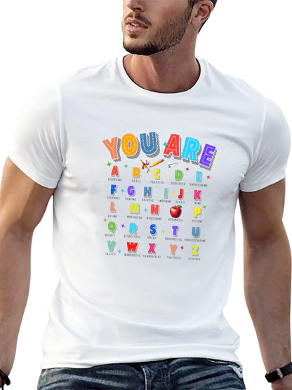 Alphabet Teacher T-Shirt | You Are ABCDE