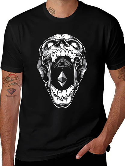 Ethereum Skull Graphic T-Shirt