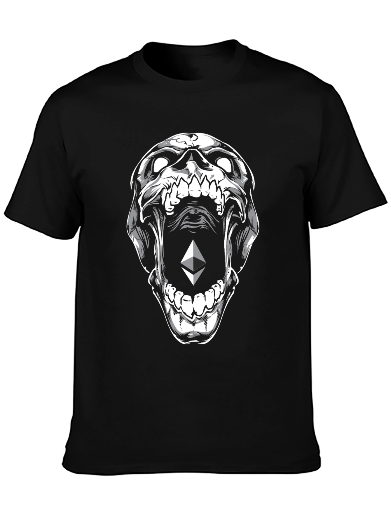 Ethereum Skull Graphic T-Shirt