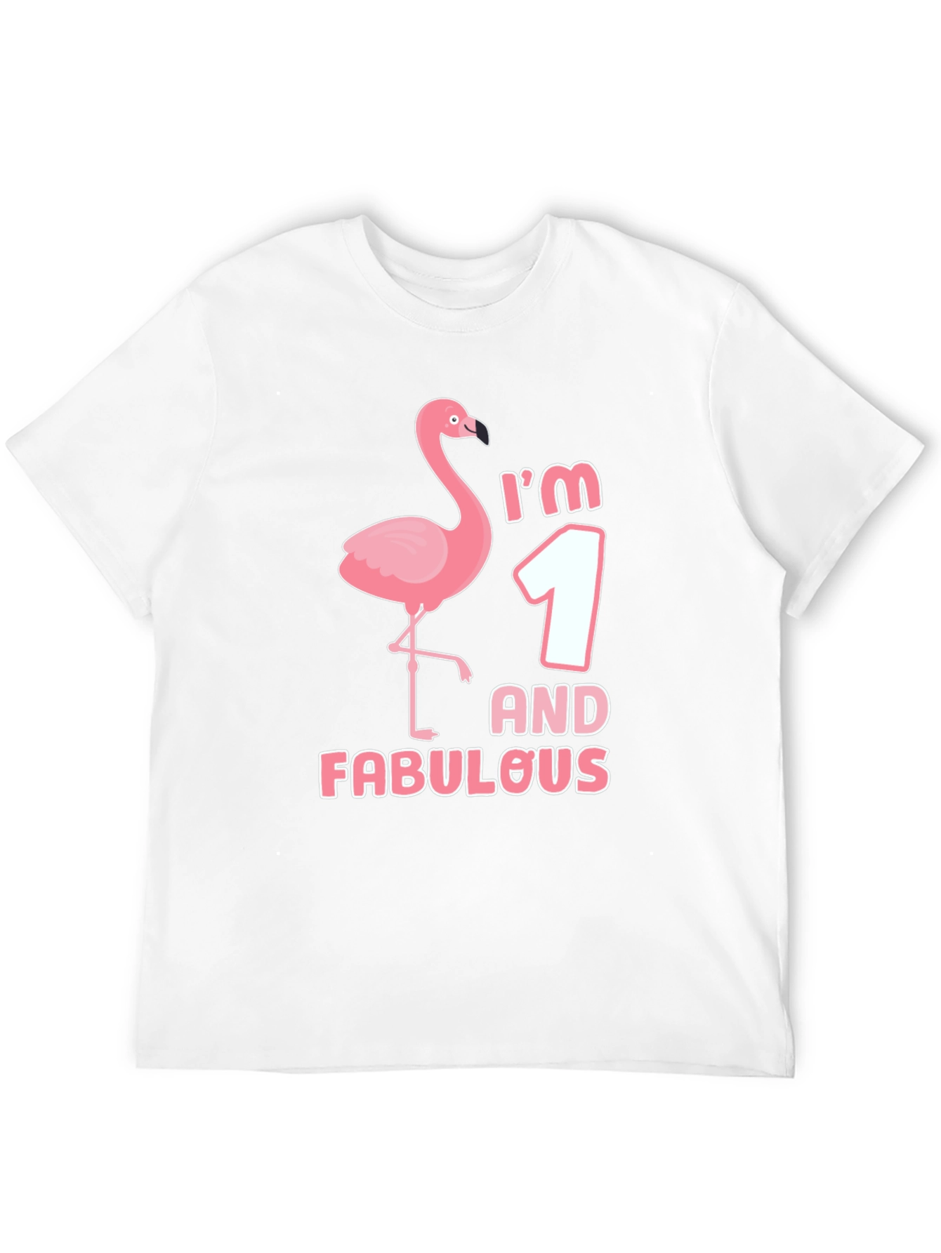 Im One and Fabulous Flamingo Black Graphic Tee
