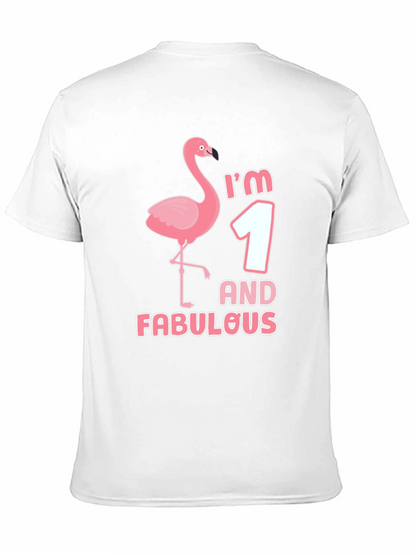 Im One and Fabulous Flamingo Black Graphic Tee
