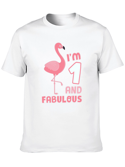 Im One and Fabulous Flamingo Black Graphic Tee