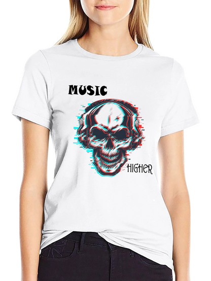 Skull Music T-Shirt - Vibrant & Edgy Design