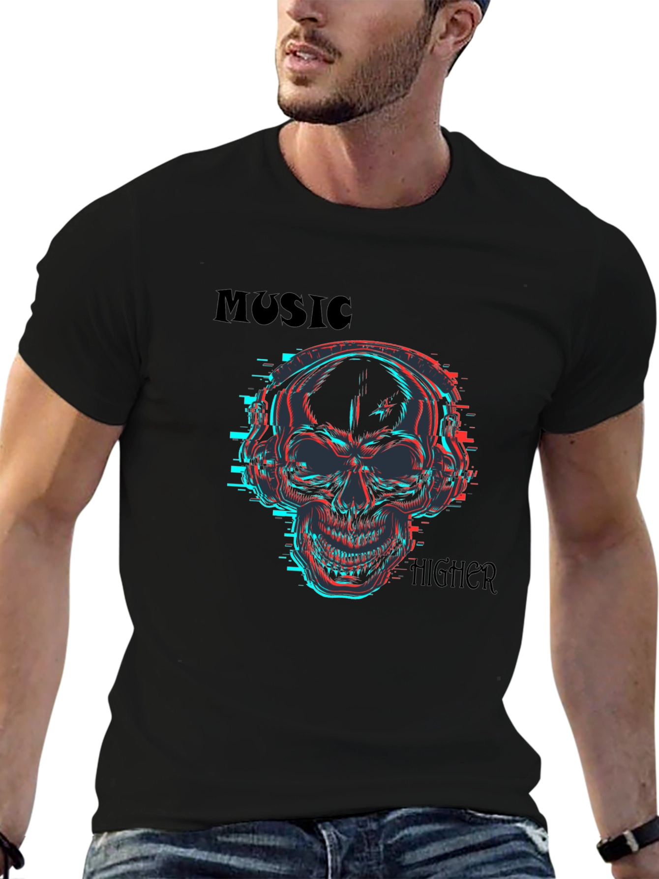 Skull Music T-Shirt - Vibrant & Edgy Design