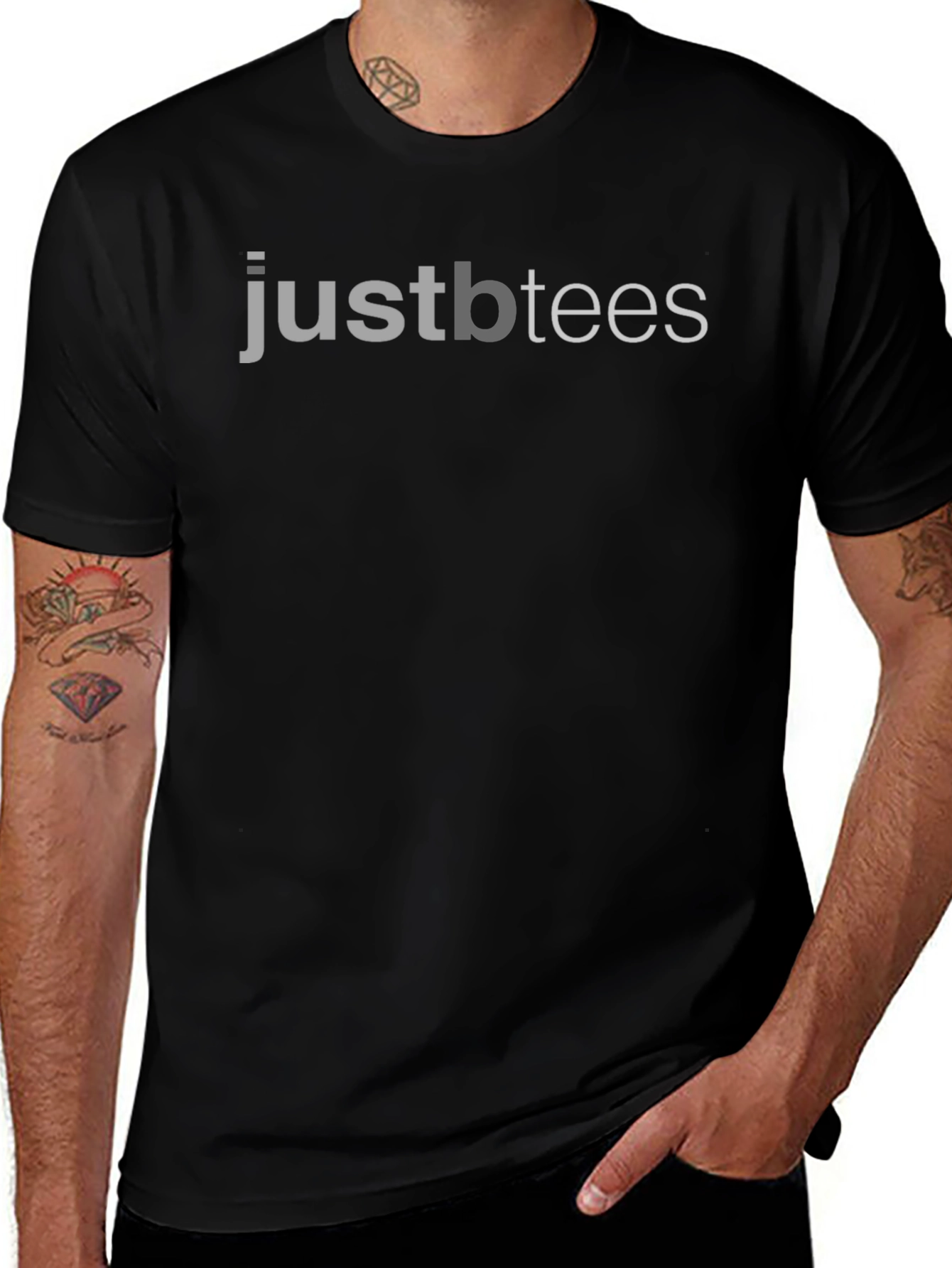 Justbtees Graphic Black T-Shirt