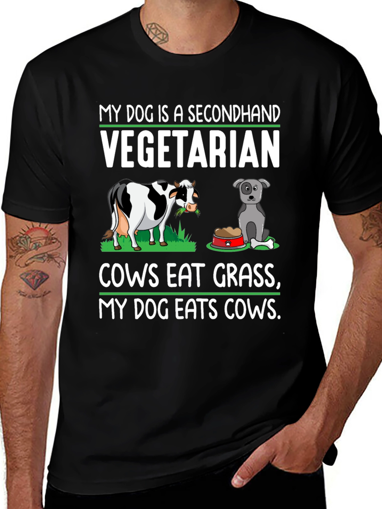 My Dog is a Secondhand Vegetarian T-Shirt