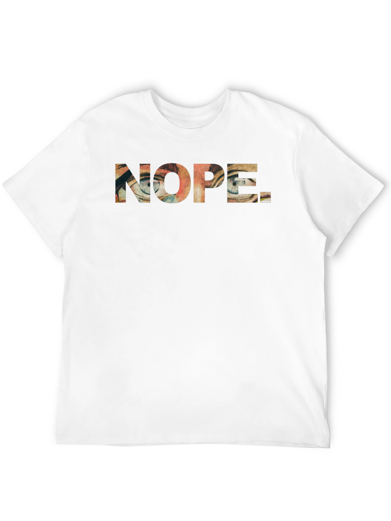 Nope Graphic Print Mens Black T-Shirt