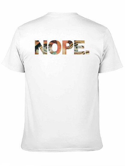 Nope Graphic Print Mens Black T-Shirt