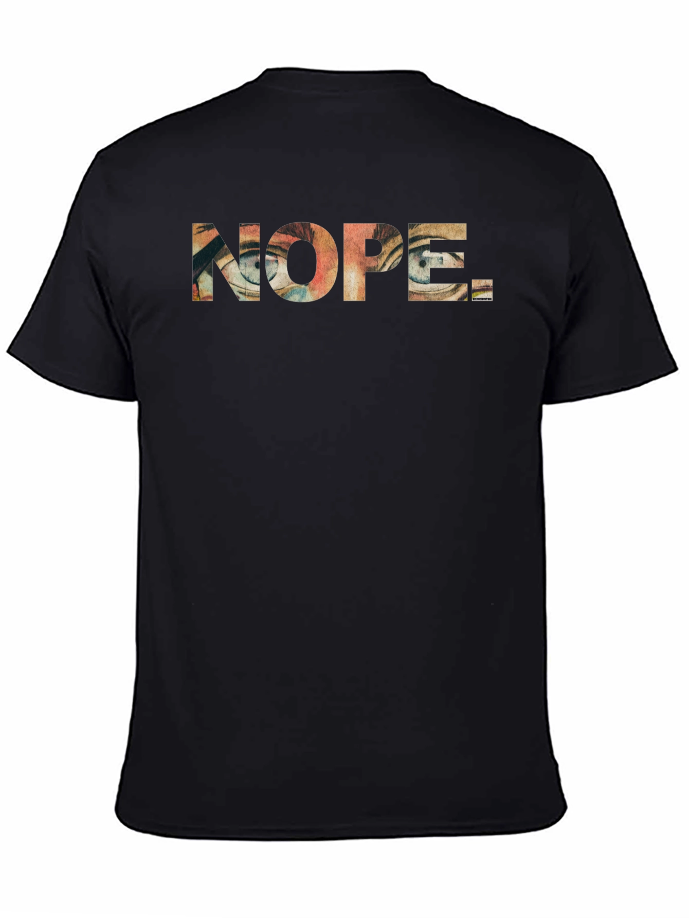 Nope Graphic Print Mens Black T-Shirt