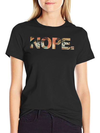 Nope Graphic Print Mens Black T-Shirt
