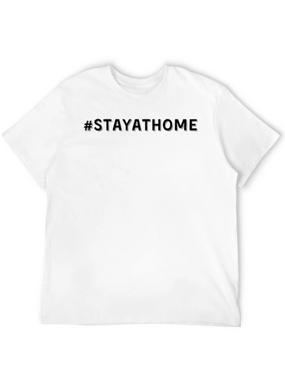 StayAtHome Black Crew Neck T-Shirt