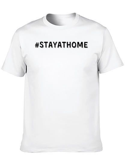 StayAtHome Black Crew Neck T-Shirt