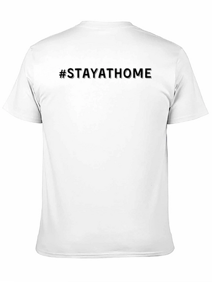 StayAtHome Black Crew Neck T-Shirt