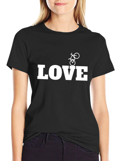Love Biking Graphic Tee - Cool Black T-Shirt