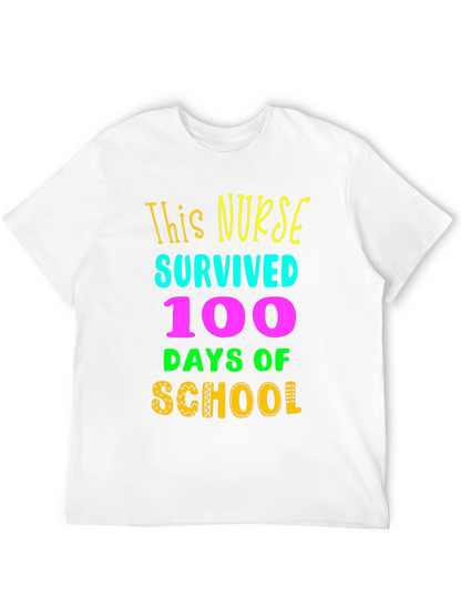 Nurse Survived 100 Days of School T-Shirt