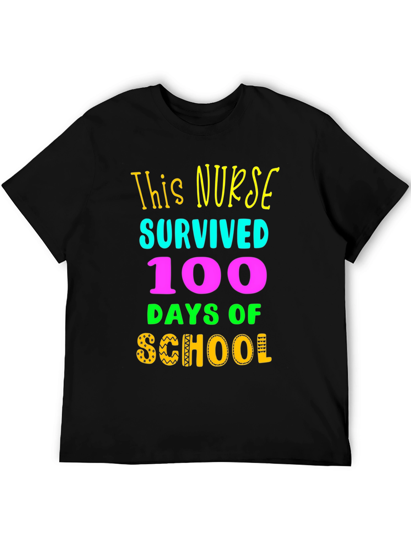Nurse Survived 100 Days of School T-Shirt