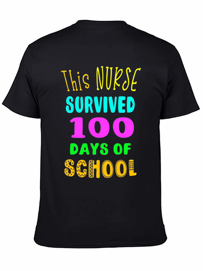 Nurse Survived 100 Days of School T-Shirt