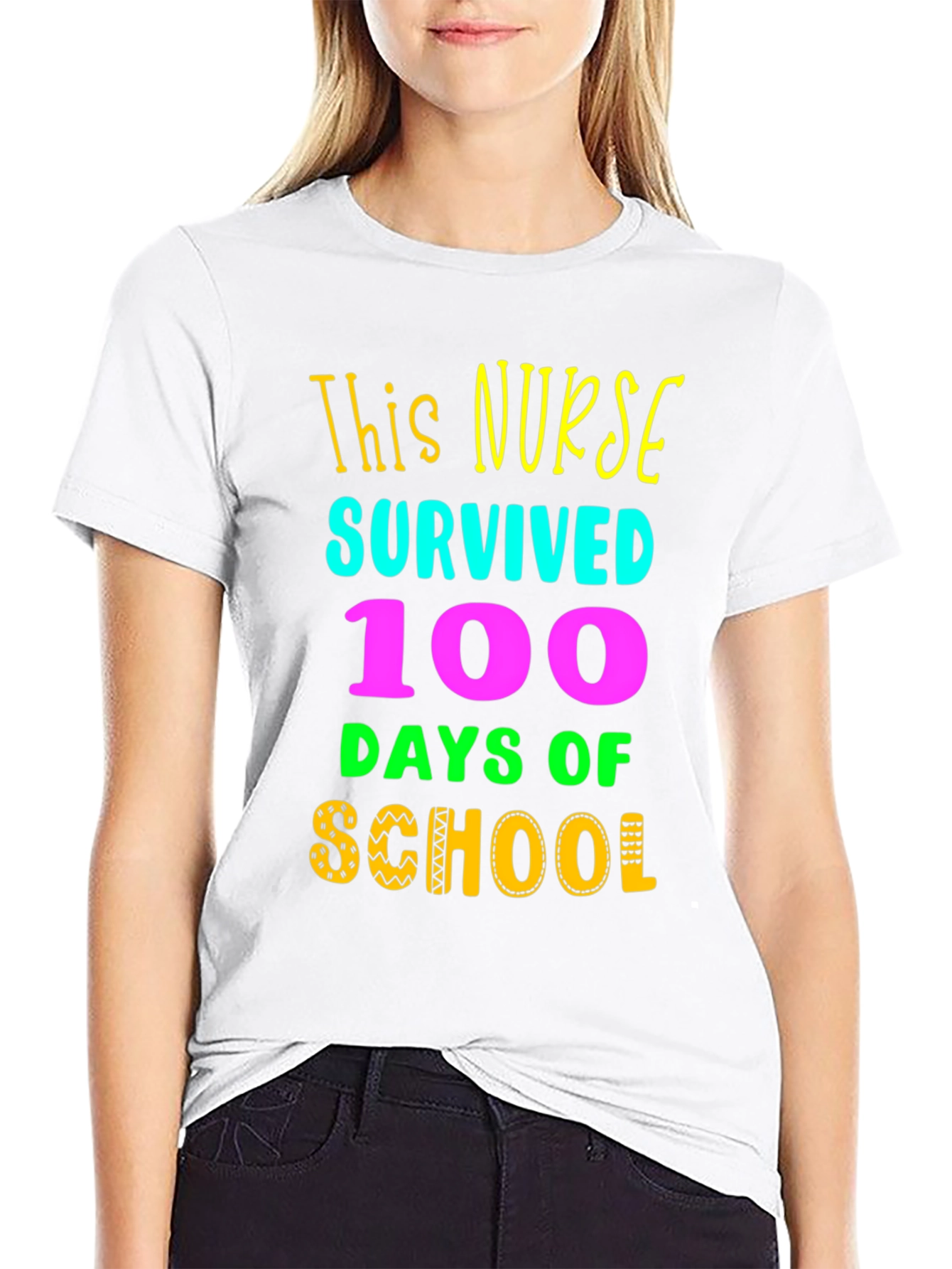 Nurse Survived 100 Days of School T-Shirt
