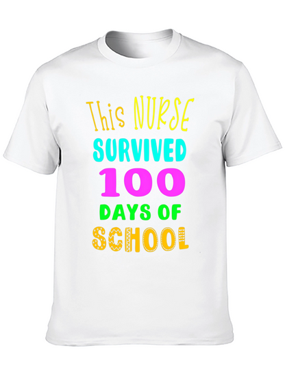 Nurse Survived 100 Days of School T-Shirt