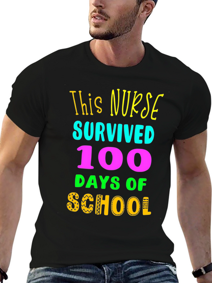 Nurse Survived 100 Days of School T-Shirt