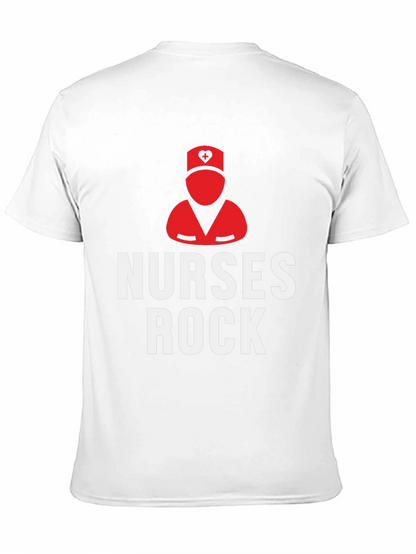 Nurses Rock Graphic T-Shirt - Black