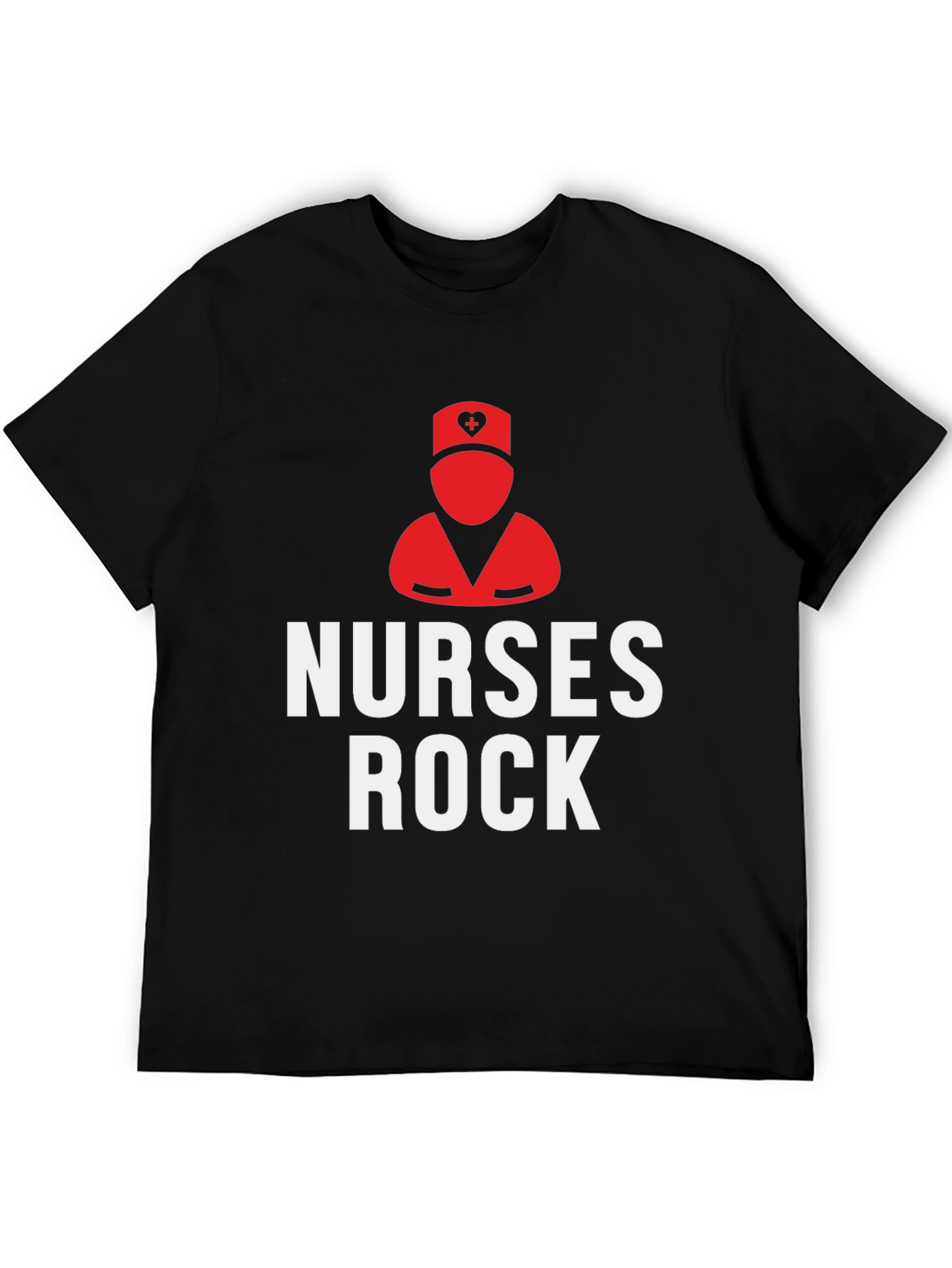 Nurses Rock Graphic T-Shirt - Black
