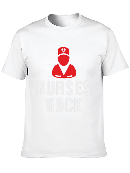 Nurses Rock Graphic T-Shirt - Black