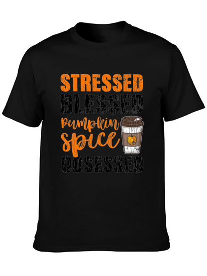 Stressed Blessed Pumpkin Spice Obsessed T-Shirt