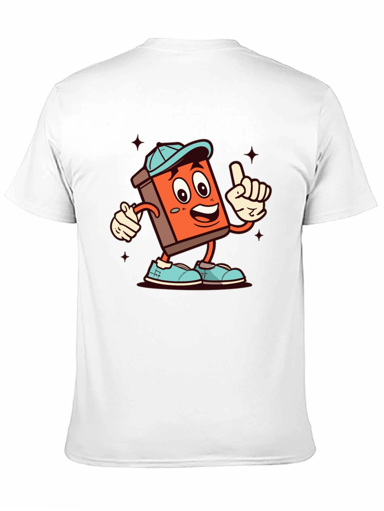 Cartoon Book Character Black T-Shirt