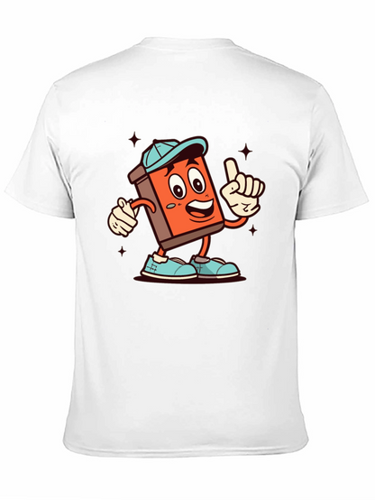 Cartoon Book Character Black T-Shirt